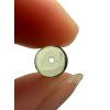 Moldavite bead with a drilled hole