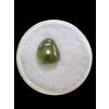 Moldavite bead with a drilled hole