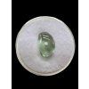 Moldavite bead with a drilled hole