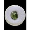 Moldavite bead with a drilled hole
