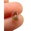 Moldavite bead with a drilled hole