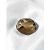 Flat-backed faceted smoky quartz from Brazil 6,65ct