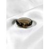 Flat-backed faceted smoky quartz from Brazil 6,45ct