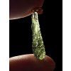 Moldavite pendant plated with rose gold 1,3g