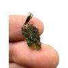 Moldavite pendant plated with rose gold 1g