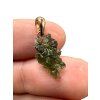 Moldavite pendant plated with rose gold 1g