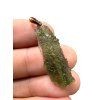 Moldavite pendant plated with rose gold 2,25g