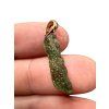 Moldavite pendant plated with rose gold 1g