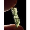 Moldavite pendant plated with rose gold 1g