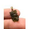 Moldavite pendant plated with rose gold 1,1g
