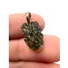 Moldavite pendant plated with rose gold 1,1g