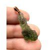 Moldavite pendant plated with rose gold 1,8g