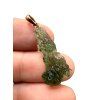 Moldavite pendant plated with rose gold 1,8g