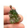 Moldavite pendant plated with rose gold 2g