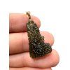 Moldavite pendant plated with rose gold 2,85g