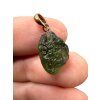 Moldavite pendant plated with rose gold 1,4g