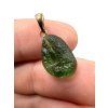 Moldavite pendant plated with rose gold 1,4g