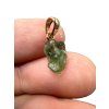 Moldavite pendant plated with rose gold 0,55g