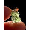 Moldavite pendant plated with rose gold 0,61g