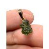 Moldavite pendant plated with rose gold 0,61g