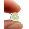 Moldavite bead with a drilled hole