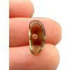 Moldavite bead with a drilled hole