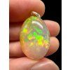 Silberanhänger mit facettiertem Edelopal