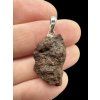 Silver Pendant with NWA X Stony Meteorite 2,9g