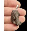 Silver Pendant with NWA X Stony Meteorite 3g