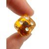 Set of 6 Gaming Dice with Genuine Amber