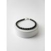 Obsidian bracelet – Faceted 4,5 mm Beads – 925 Silver Clasp