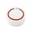 Carnelian bracelet – Faceted  4 mm Beads – 925 Silver Clasp