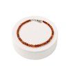 Garnet bracelet – Faceted  3,5 mm Beads – 925 Silver Clasp