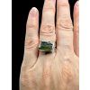 Silver ring with moldavite – Adjustable size