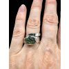 Silver ring with moldavite – Adjustable size