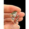 Silver ring with moldavite – Adjustable size