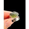 Silver ring with moldavite – Adjustable size