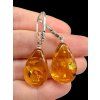 Silver amber Earrings