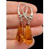 Silver amber Earrings