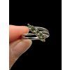 Silver ring with faceted moldavites size 59