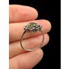 Silberring mit facettierte Moldavite und Granate Größe 54