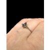 Silver ring with faceted moldavites and garnets size 60