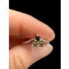 Silver ring with faceted moldavites and garnets size 61