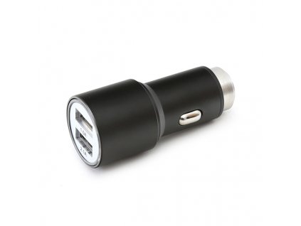 USB nabíječka 12V/24V, 2xUSB 5V 2.1A METAL Black