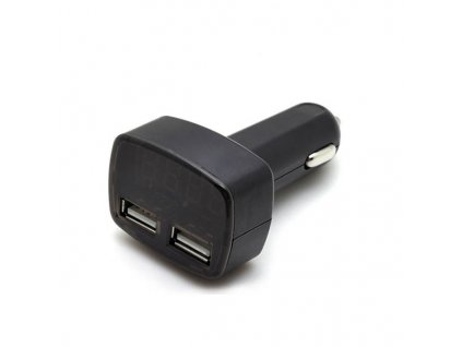 USB nabíječka 2xUSB 2,4A + Voltmetr & Teploměr LCD