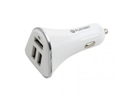 USB nabíječka 3xUSB 5,2A + microUSB kabel 1 m White