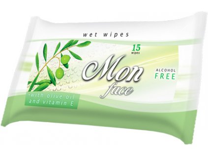 Vlhčené ubrousky AREON WET WIPES MON - FACE OLIVE vit.E