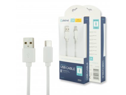 USB kabel Type-C, 1M 2A white