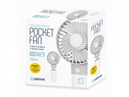 Ventilátor nabíjecí,mobilní, 4000mAh s powerbankou