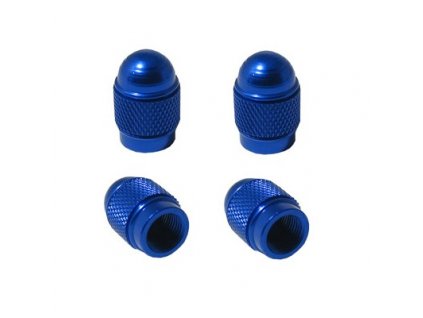 Čepičky na ventilky ROUND blue 4 ks